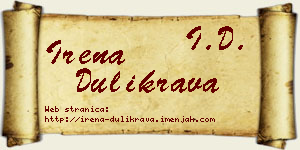 Irena Dulikrava vizit kartica